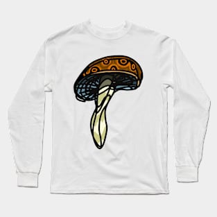 Mushroom Lineart Long Sleeve T-Shirt